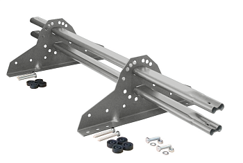 Снегозадержатель Grand Line NEW универсальный,  L=1000 мм, 2 опоры, 2 трубы, овал 42х21 мм. RAL 9007