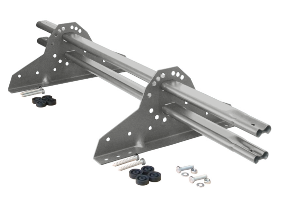 Снегозадержатель Grand Line NEW универсальный,  L=1000 мм, 2 опоры, 2 трубы, овал 42х21 мм. RAL 9007