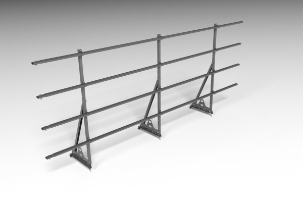Ограждение кровельное, универсальное Roofsystems Prestige Next, H=1200 мм RAL 7016, L=3000 мм