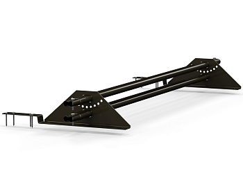 Снегозадержатель для композитной черепицы Orima LE 5, /4 опоры, 2 трубы, овал 45х25/, L=3000 мм RR 32