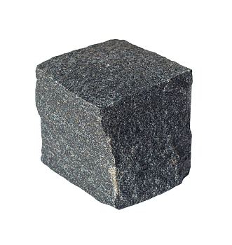 Гранитная брусчатка Габбро 100 мм 100х100, колотая, цвет: черный
