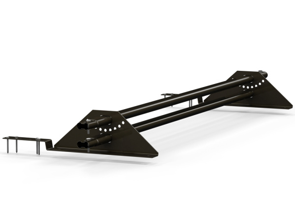 Снегозадержатель для композитной черепицы Orima LE 5, /4 опоры, 2 трубы, овал 45х25/, L=3000 мм RR 32