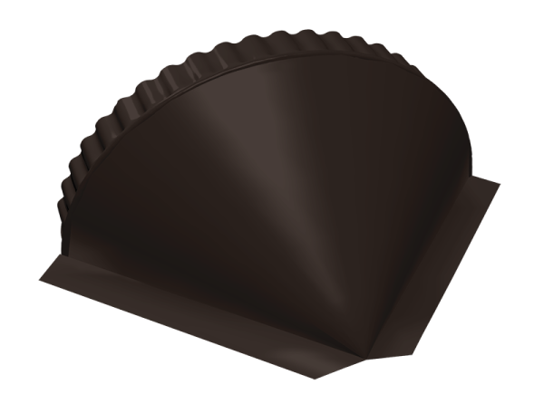 GL Заглушка конька полукруглого, конусная 0.45 мм, Drap ST, RR 32