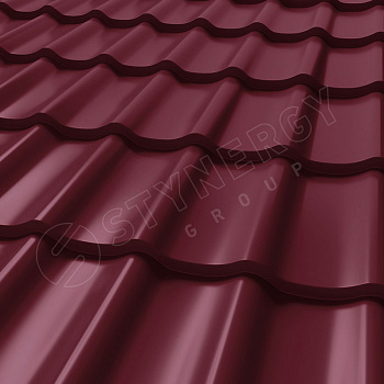 Металлочерепица Stynergy, СМ Классик 0.5 мм, Corundum Matt, RAL 3005