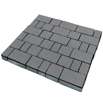 Тротуарная плитка SteinRus Старый город 60 мм 160/260 х 100/160 мм, цвет: серый