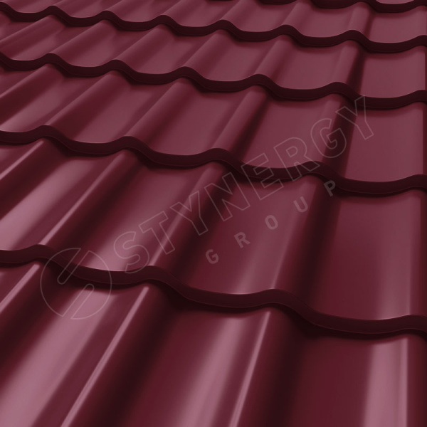 Металлочерепица Stynergy, СМ Классик 0.5 мм, Corundum Matt, RAL 3005