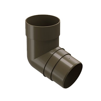 Колено трубы 72°, Docke Premium, Ø85 мм, цвет: каштан