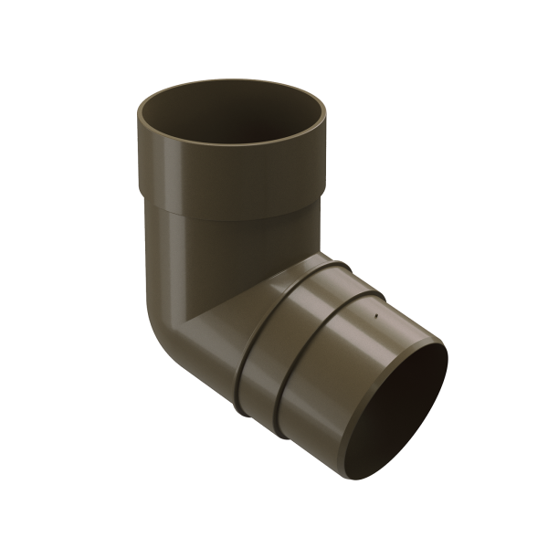 Колено трубы 72°, Docke Premium, Ø85 мм, цвет: каштан