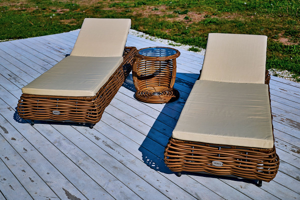 Столик боковой Mokka Majorca, из искусственного ротанга цвет: капучино