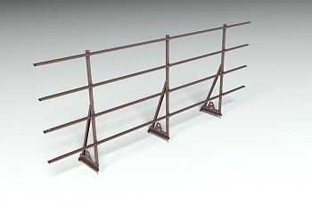 Ограждение кровельное, универсальное Roofsystems Elite Smart, H=1200 мм RAL 8017, L=3000 мм