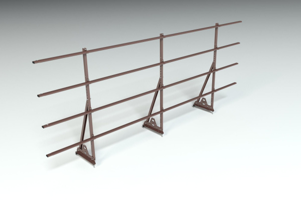 Ограждение кровельное, универсальное Roofsystems Elite Smart, H=1200 мм RAL 8017, L=3000 мм