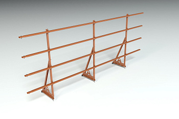 Ограждение кровельное, универсальное Roofsystems Prestige Next, H=1200 мм RAL 8004, L=3000 мм