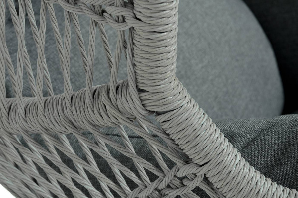 Кресло-кокон подвесное из искусственного ротанга, Апулия, цвет: серый