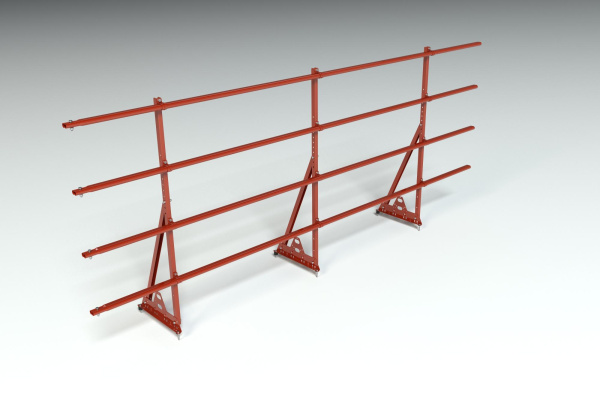 Ограждение кровельное, универсальное Roofsystems Prestige Next, H=1200 мм RAL 3009, L=3000 мм