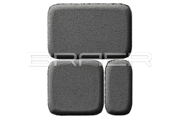 Тротуарная плитка Braer Классико 60 мм 57х115, 115х115, 172х115 мм, цвет: серый