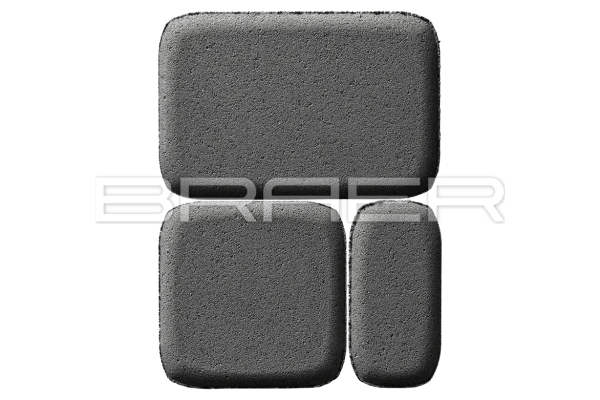 Тротуарная плитка Braer Классико 60 мм 57х115, 115х115, 172х115 мм, цвет: серый