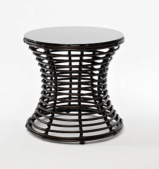 Столик кофейный из искусственного ротанга, Парма, цвет: бронзовый