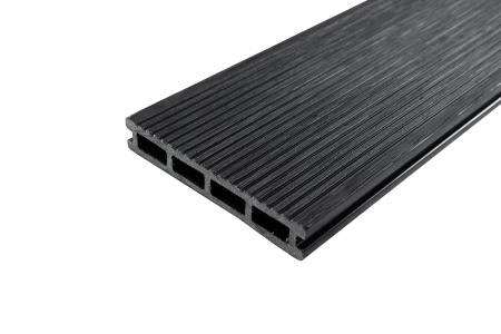 Террасная доска Grand Line 3D Винтаж 150 мм, L= 4000 мм цвет: графит