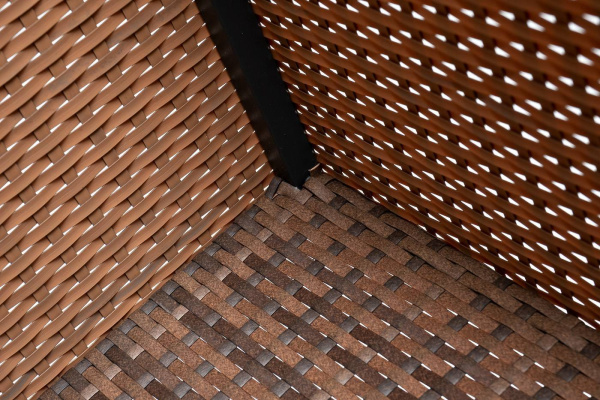 Кашпо для цветов Лунго, плетеное из искусственного ротанга, большое цвет: коричневый