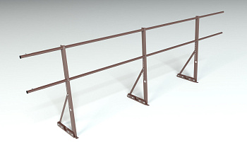 Ограждение кровельное для фальцевой кровли Roofsystems Econom фальц, H=900 мм RAL 8017, L=3000 мм