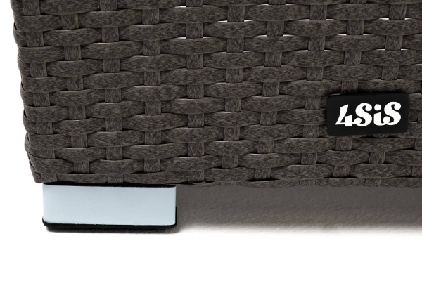 Кашпо для цветов Капучино, плетеное из искусственного ротанга цвет: графит