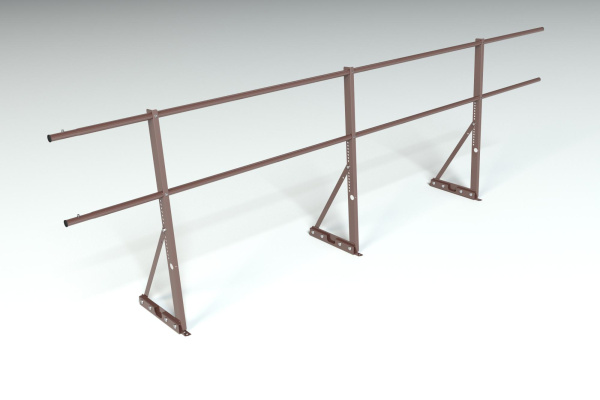 Ограждение кровельное для фальцевой кровли Roofsystems Econom фальц, H=900 мм RAL 8017, L=3000 мм