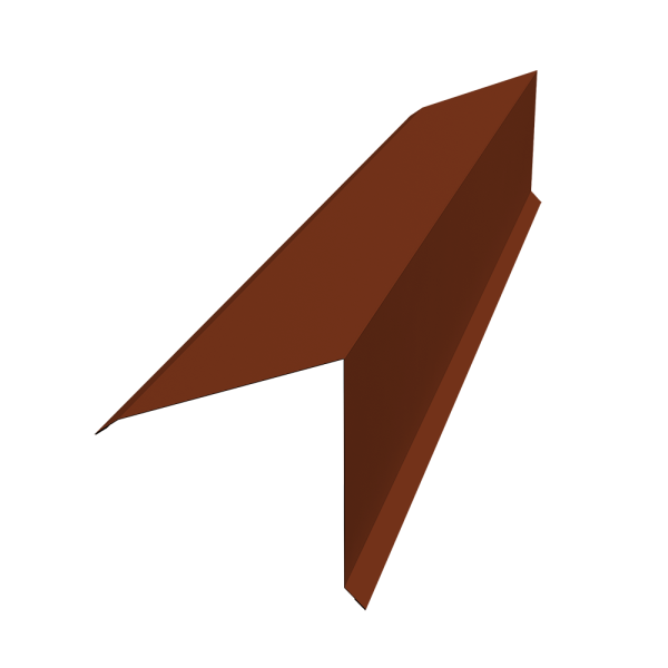 GL Планка конька односкатной кровли, 160х160 мм 0.45 мм, PE, RAL 3009, L=3000 мм