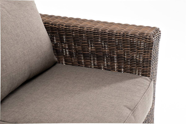 Диван 3-местный из искусственного ротанга, Боно коричневый