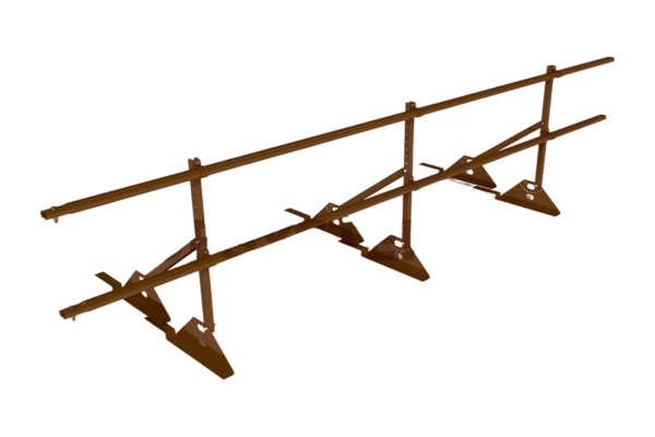 Ограждение кровельное для композитной черепицы Roofsystems Prestige композит, H=600 мм RAL 8017, L=3000 мм