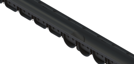 Лоток пластиковый S'park2 DN100 h74 + решетка чугунная щелевая, кл.С, арт: 0881033