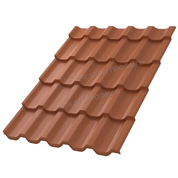 Металлочерепица МП, Трамонтана M 0.5 мм, NormanMP, RAL 8004