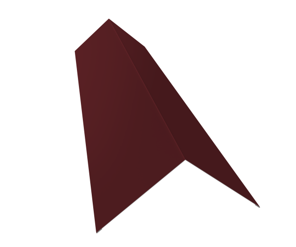 GL Планка конька плоского, 145х145 мм 0.45 мм, PE, RAL 3005, L=2000 мм