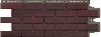 Фасадная панель Grand Line, Кирпич клинкерный Design Plus, цвет: кофе с темно-бежевым швом