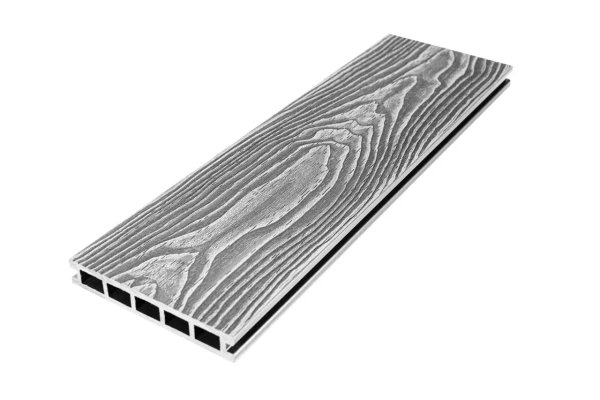 Террасная доска UnoDeck Vintage 150 мм, L= 4000 мм тиснение дерево, цвет: серый