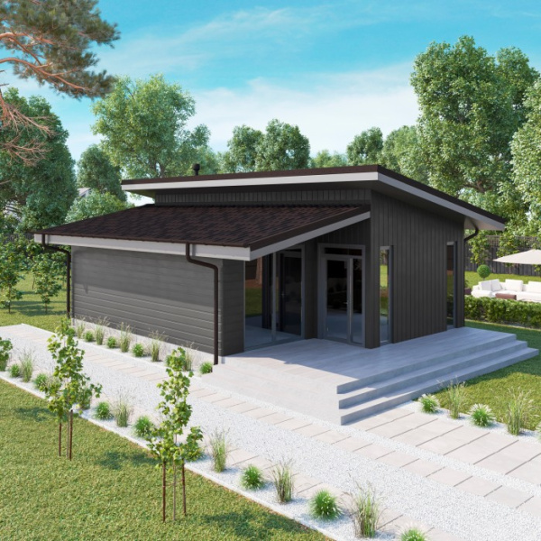 Черепица Ондувилла, лист 1070 x 400 мм. цвет: браун