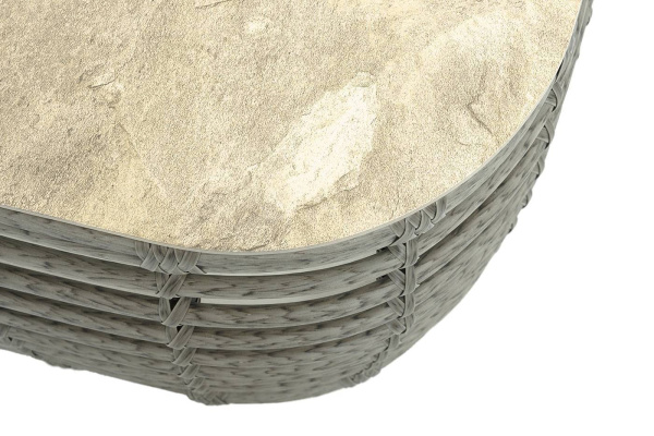 Стол журнальный из искусственного ротанга, Ницца цвет: серый