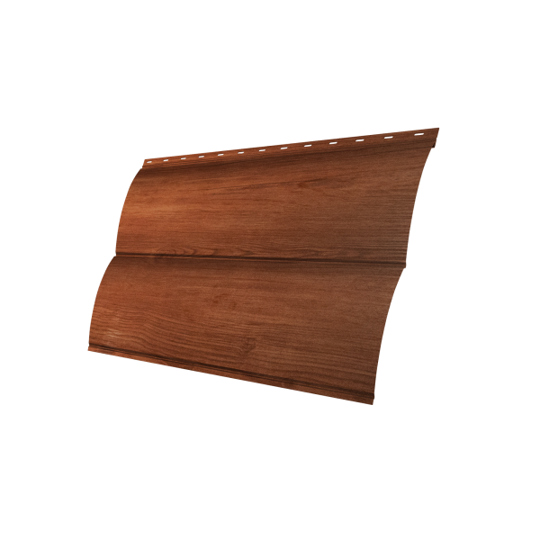 Металлический сайдинг Grand Line, Блок-хаус new 0.45 мм, Print Premium, Rowan Fresh TwinColor