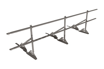 Ограждение кровельное для композитной черепицы Roofsystems Prestige композит, H=600 мм RAL 9006, L=3000 мм