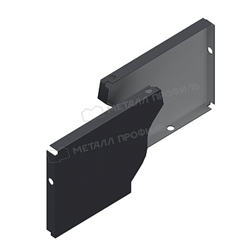 Заглушка желоба левая, Металл Профиль Бюджет, Ø120х86 мм, RAL 7024