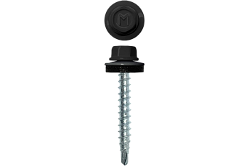 Саморез кровельный Daxmer 4.8х29 мм, сверло №1, RAL 9005, уп.250 шт.