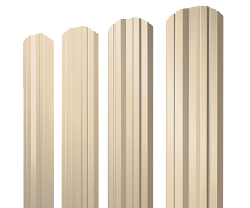 GL Штакетник Twin, фигурный 0.45 мм, Drap ТХ, RAL 1015