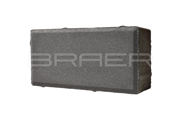 Тротуарная плитка Braer Прямоугольник 60 мм 200х100 мм, цвет: серый