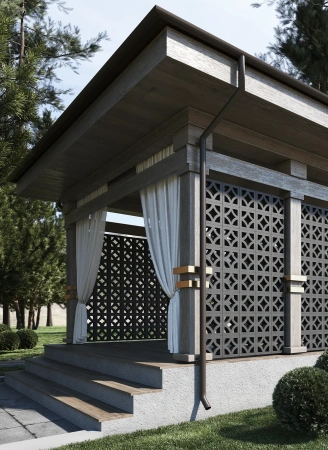 Декоративный бриз-блок Mesterra Cobogo, 250х250 мм 90 мм, 0301, черный