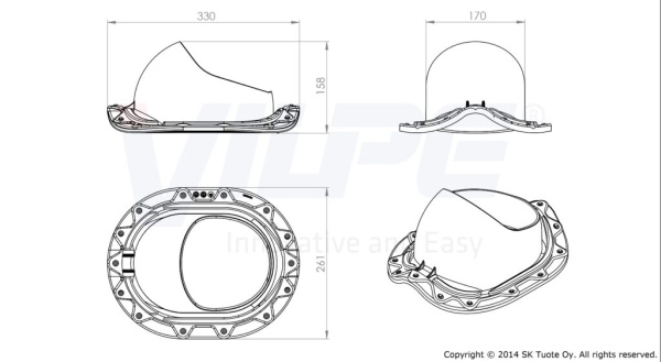 Проходной элемент Vilpe, Muotokate 2К серый