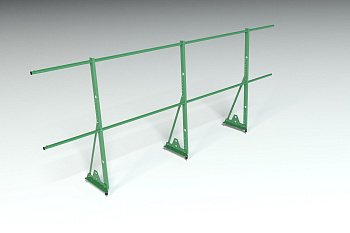 Ограждение кровельное, универсальное Roofsystems Econom Smart, H=1200 мм RAL 6002, L=3000 мм