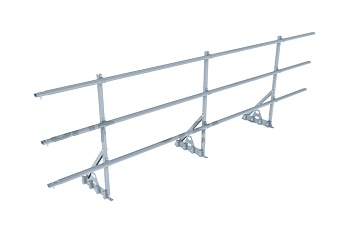 Ограждение кровельное для фальцевой кровли Roofsystems Prestige Master фальц, H=900 мм zinc, 3000 мм