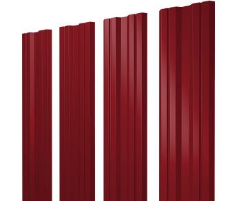 GL Штакетник Twin с прямым резом 0.45 мм, PE, RAL 3003
