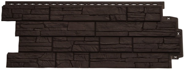 Фасадная панель Grand Line, сланец Classic, цвет: шоколад