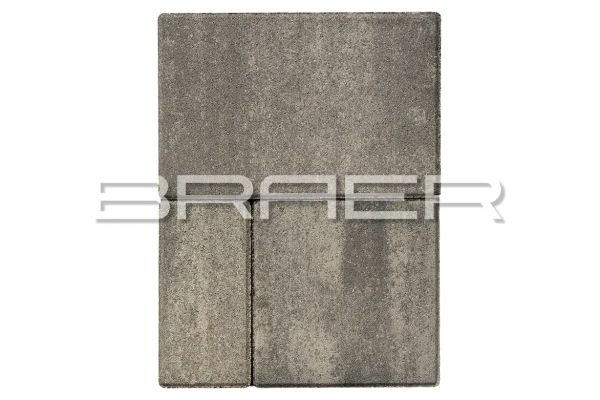 Тротуарная плитка Braer Мозайка 60 мм 200х100, 200х200, 300х200 мм, цвет: Color Mix Туман