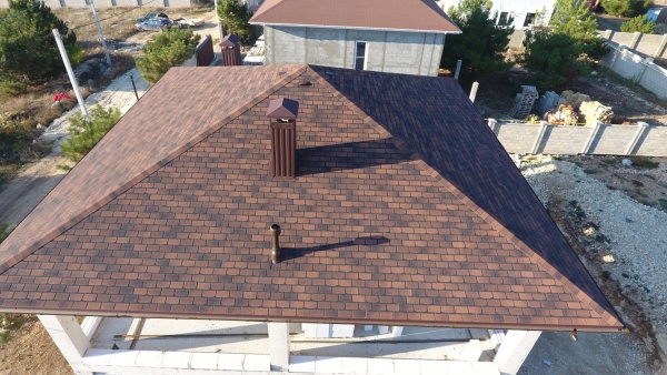 Битумная черепица, Docke, Premium, Женева цвет: кофе, 3.1 м² / уп.